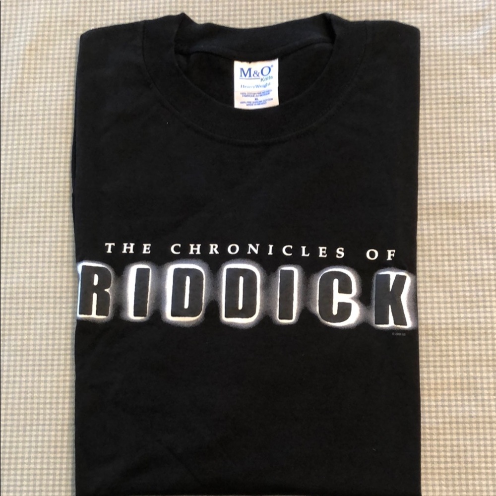 The Chronicles of Riddick XL NWOT Black/White Movie Promo Tee Vin Diesel #960
